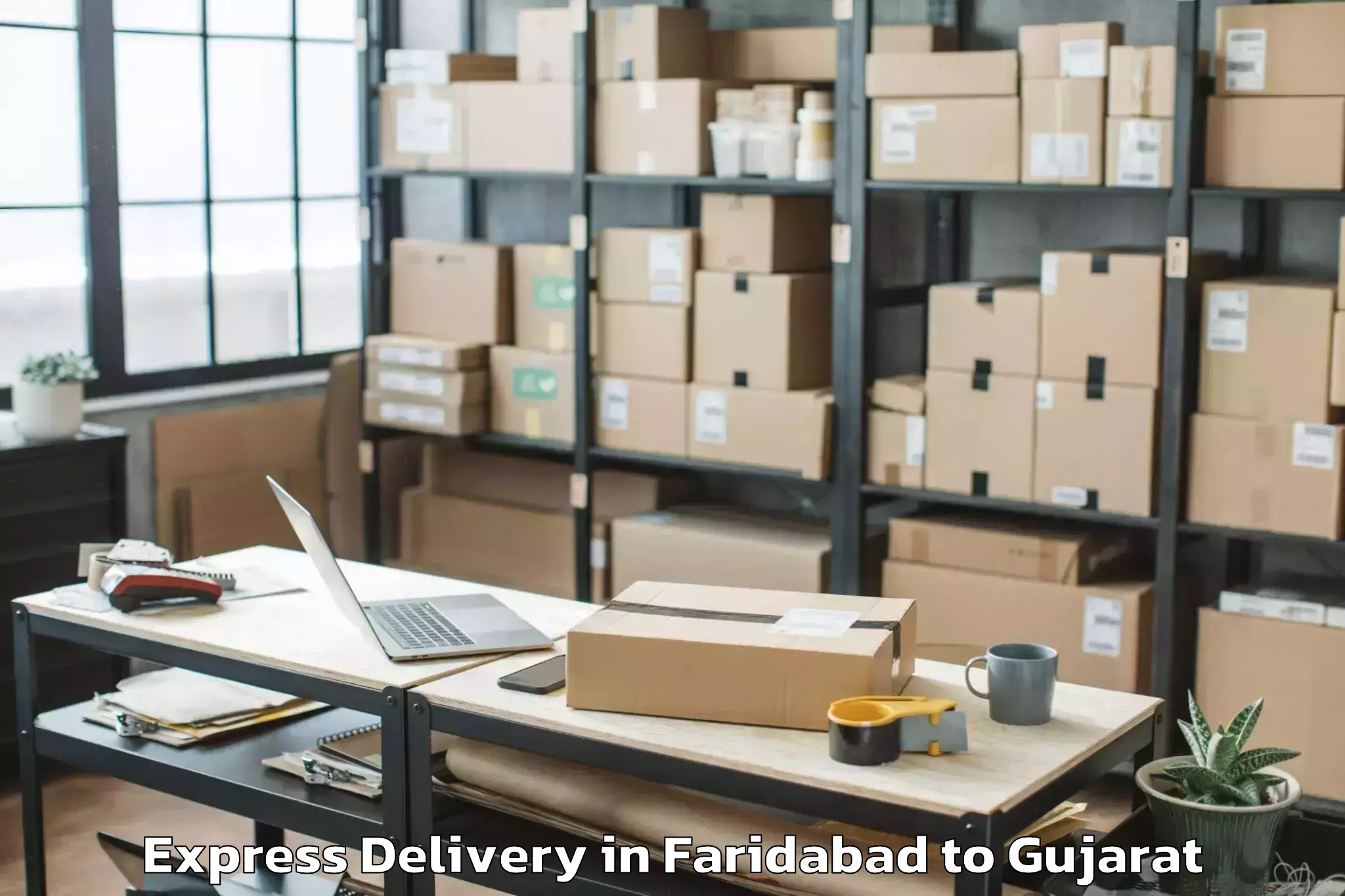 Discover Faridabad to Vav Express Delivery